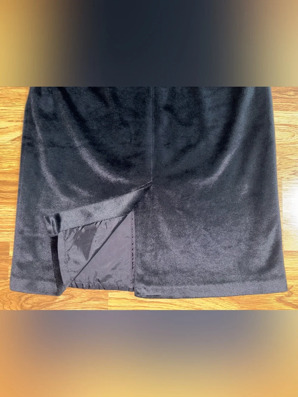 Express World Brand Soft Black Velvet Pencil Skirt Juniors Size 5/6 Vintage Y2K
